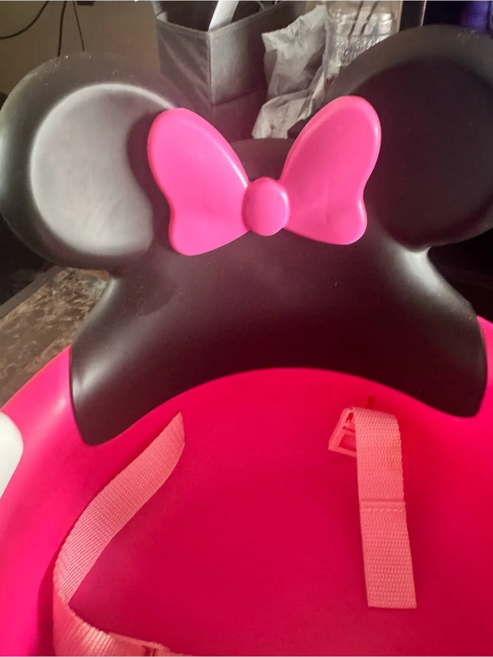 Disney Minnie Mouse Pink, Black & White Booster Seat with Tray